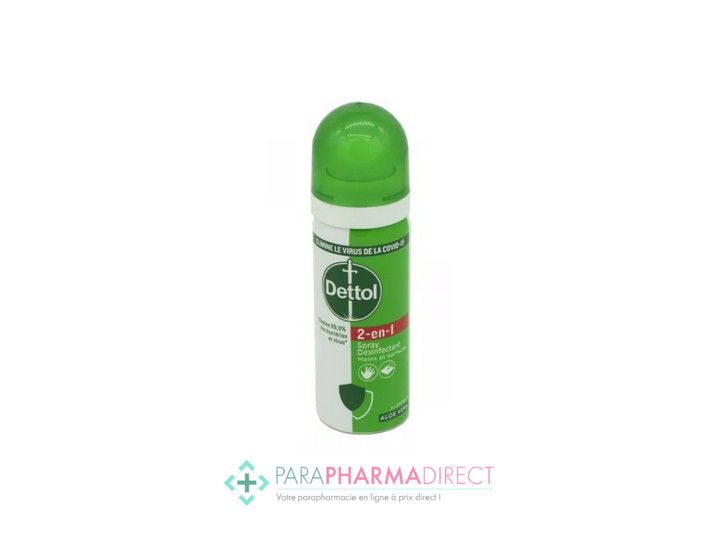DETTOL Spray Désinfectant 2 en 1 Mains et Surfaces 50ml - Paraphamadirect
