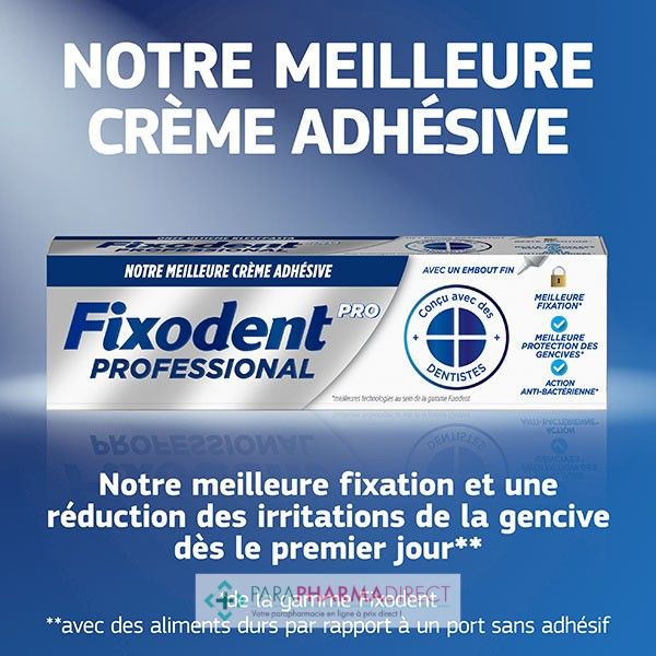 Fixodent Pro Plus - La meilleure fixation - crème adhésive 