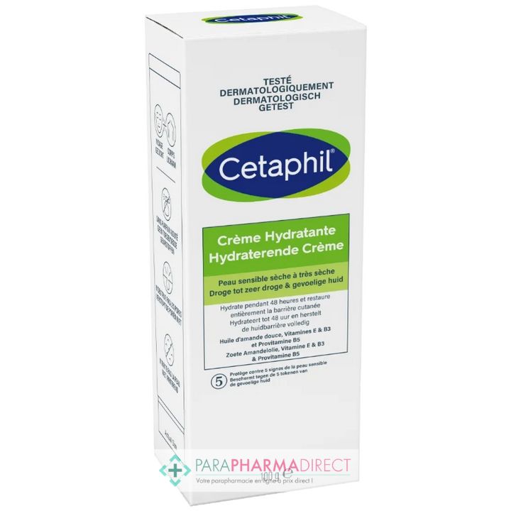 Cetaphil Crème Hydratante - Peau Sensible Sèche à Très Sèche 100g