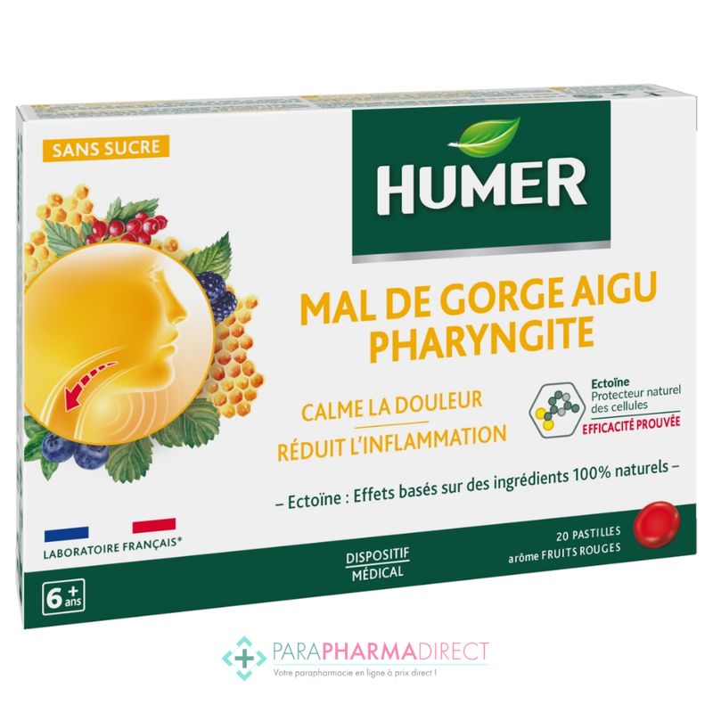 Humer Mal de Gorge Aigu Pharyngite Arôme Fruits Rouges 20 ...