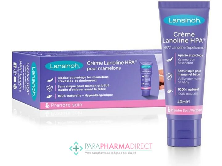 Crème Protectrice Mamelon Lansinoh pour allaitement - Crevasse mamelon