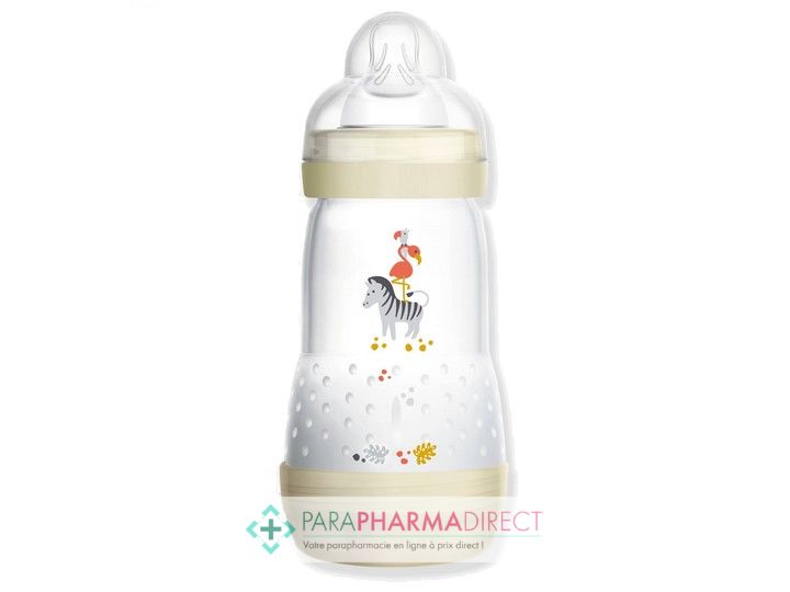 Mam Biberon Easy Start Anti Colique 0 6 Mois Debit 2 Blanc 260ml Paraphamadirect