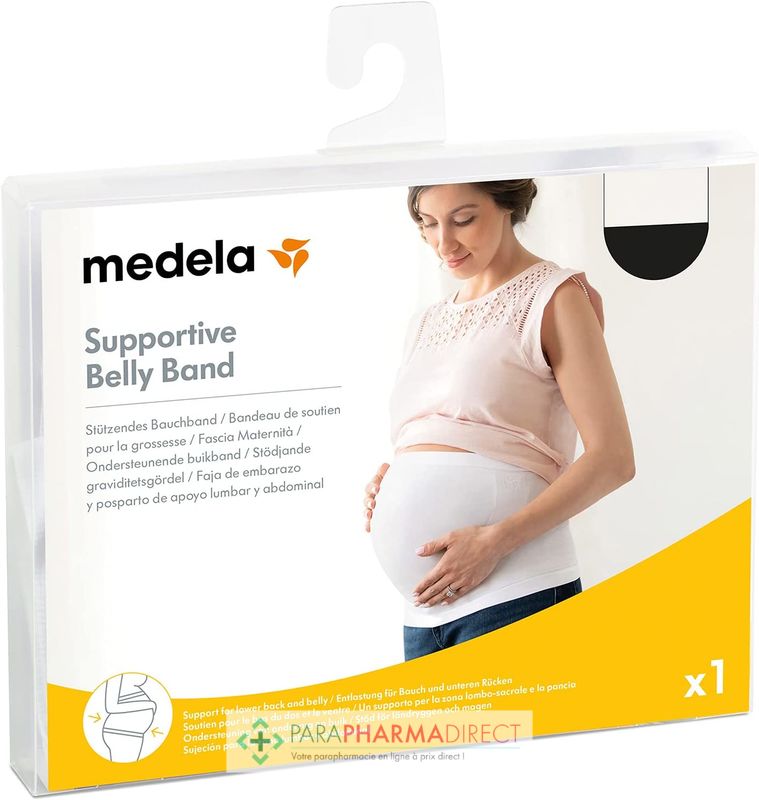 Medela Supportive Belly Band Bandeau de Soutien Grossesse Noir Taille XL Paraphamadirect