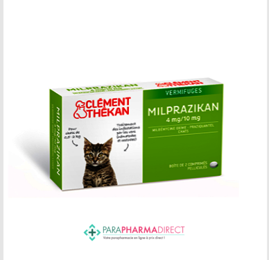 Clement Thekan Milprazikan 4mg Et 10mg Vermifuge Chat 0 5 2kg 2