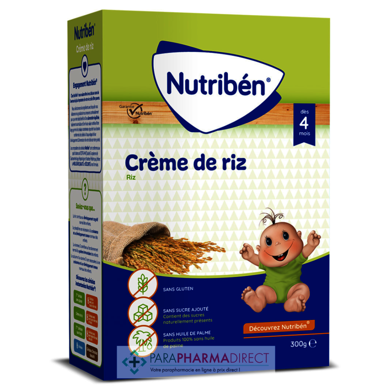 Nutriben Crème De Riz Sans Gluten Dès 4 Mois 300g