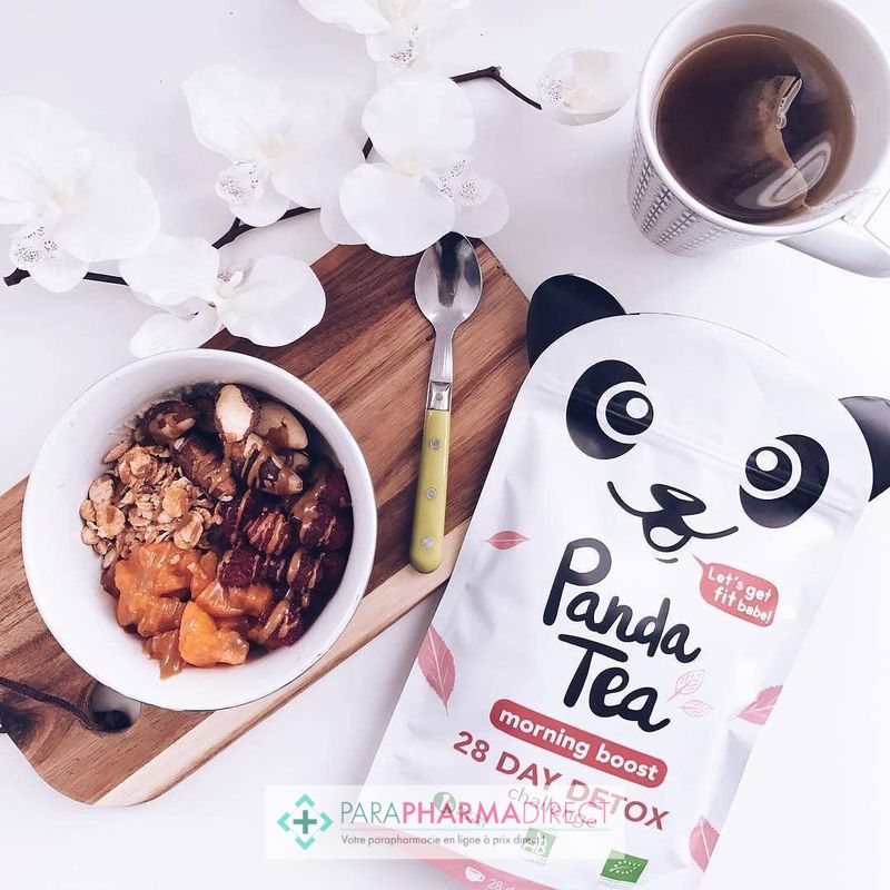 Panda Tea - Morning Boost - Thé Vert Detox - BIO - 28 sachets -  Paraphamadirect