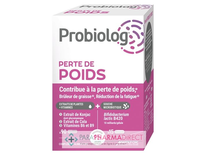 Probiolog Perte de Poids 90 gélules transparentes + 15 gélules blanches