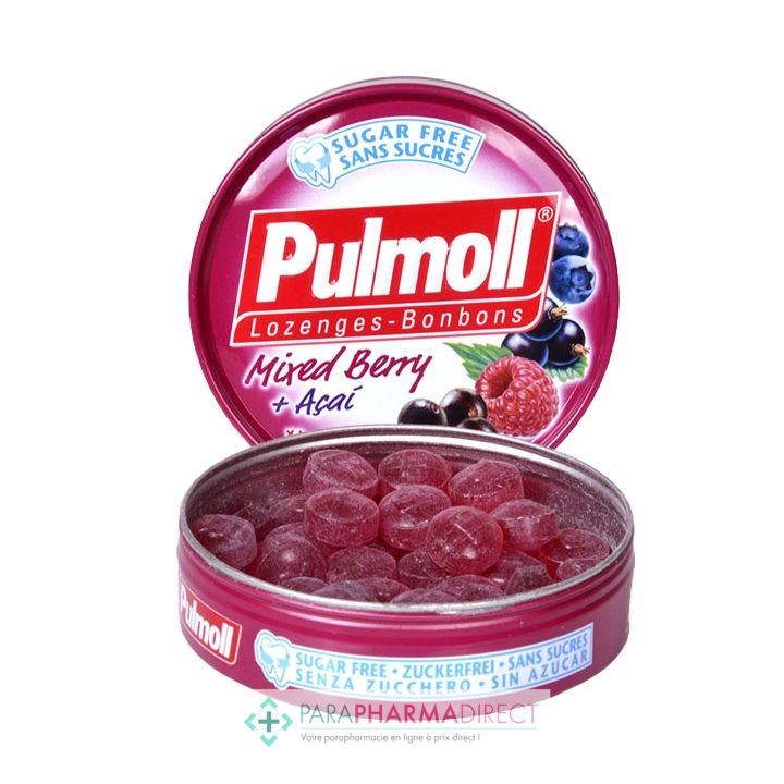 Pulmoll Bonbons Fruits Rouges 45g - Paraphamadirect