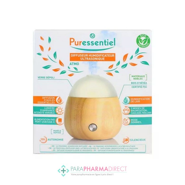 Puressentiel Diffuseur Humidificateur Ultrasonique Atmo - Paraphamadirect