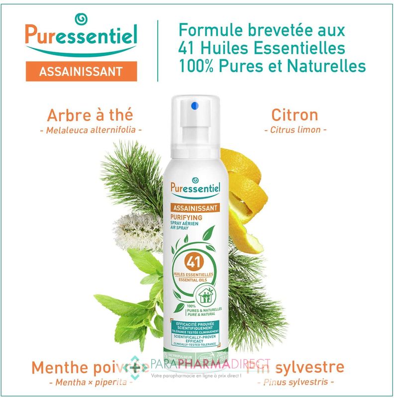 Spray Assainissant Air et Surface Naturel Certifié France Huile