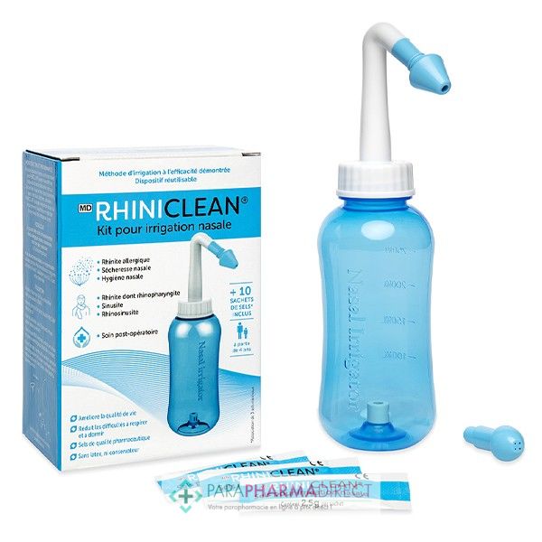 Soin du nez, Kit de démarrage pour l'irrigation nasale avec solution  saline, Nettoyant nasal SDG