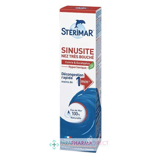 Spray nasal eau de mer Stérimar Sinusite Nez très bouché - Cuivre