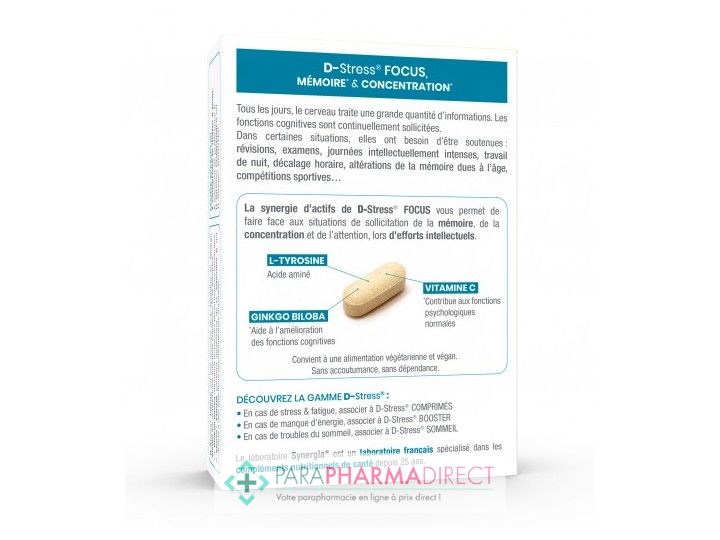 Synergia D-Stress 80 comprimés - Paraphamadirect