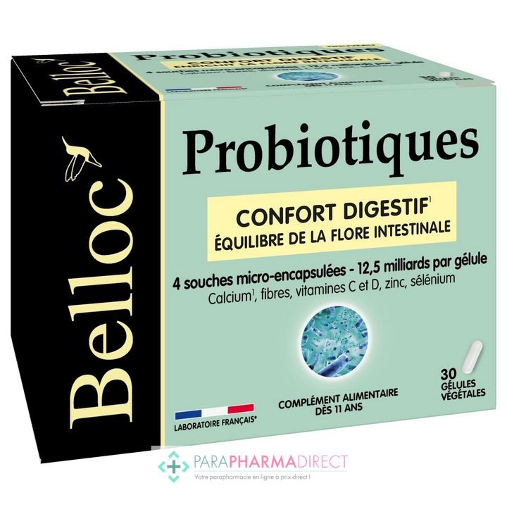 Belloc Probiotiques - Confort Digestif 30 gélules végétales ...