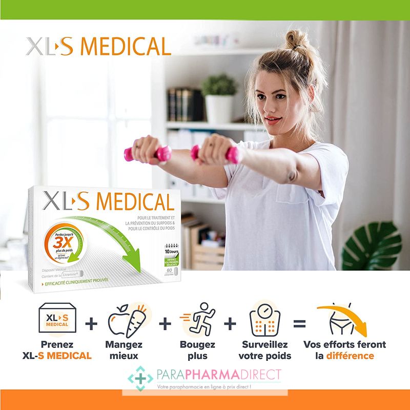 XLS Medical Capteur De Graisses 60 comprimés - Paraphamadirect