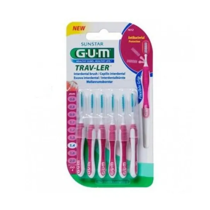 Brossette interdentaire Sunstar Trav-ler 1.4 mm Gum - 4 brossettes