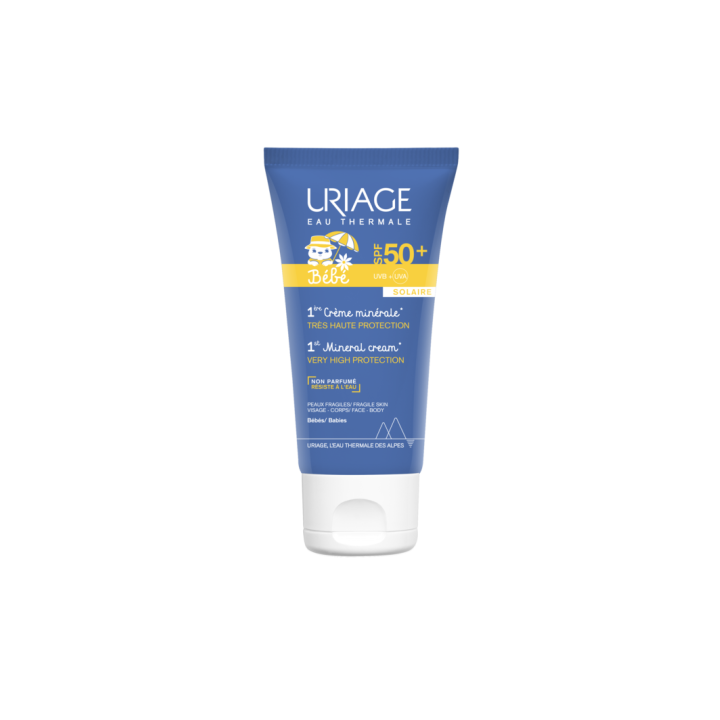 1ère crème minérale SPF 50+ bébé Uriage - tube de 50 ml