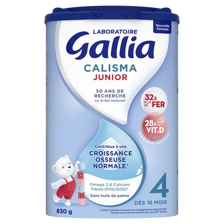 Calisma junior 4 lait en poudre dès 18 mois Gallia - boite de 830g