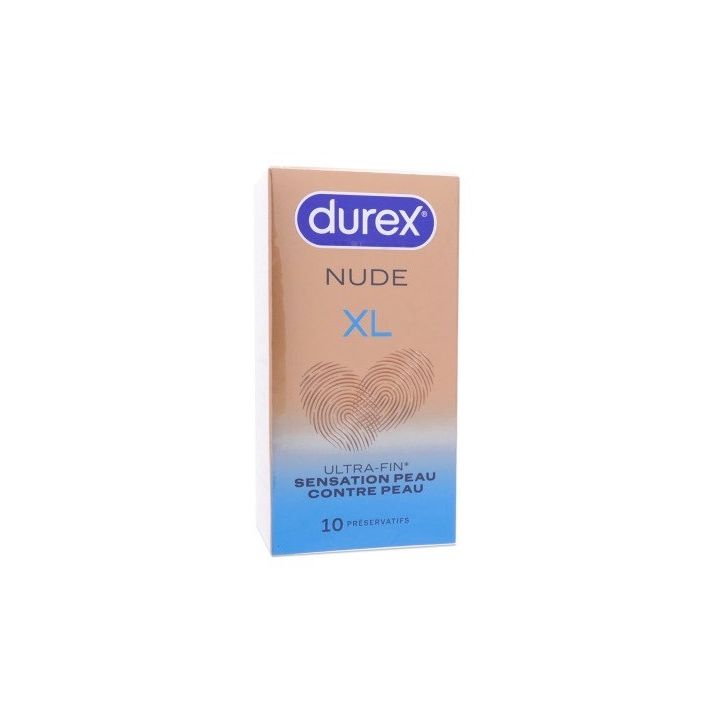 Préservatifs Nude XL ultra-fin Durex - boite de 10 préservatifs