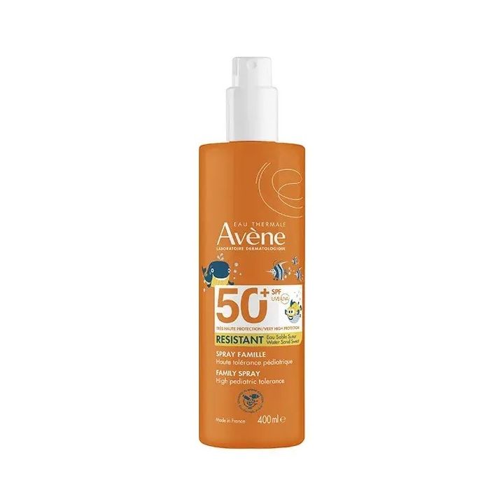 Spray solaire famille résistant SPF50+ Avène - spray de 400ml 