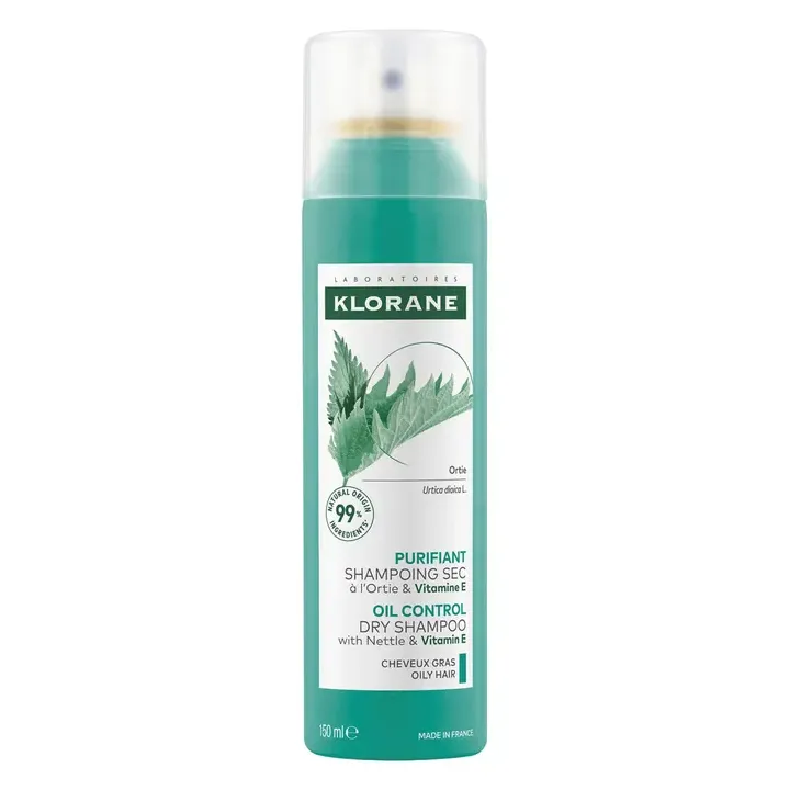 Shampooing sec à l'Ortie purifiant cheveux gras Klorane - Spray de 150ml