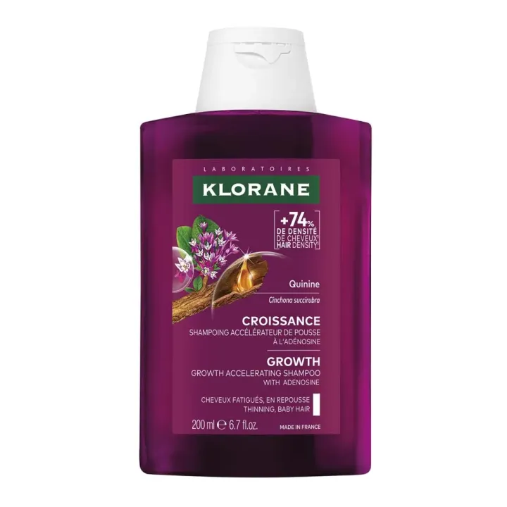 Quinine croissance shampoing accélérateur de pousse Klorane - flacon de 200ml