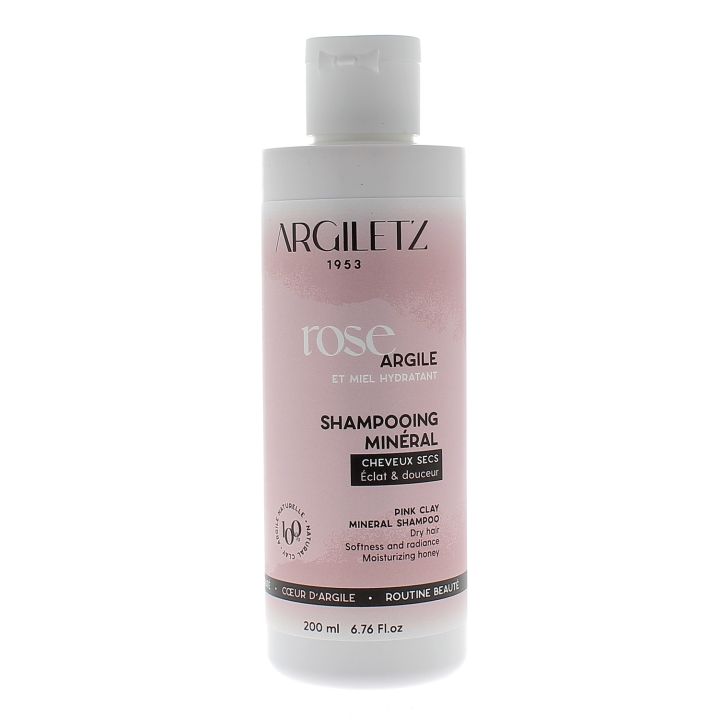 Shampooing Argile rose et miel cheveux secs Argiletz - flacon de 200 ml