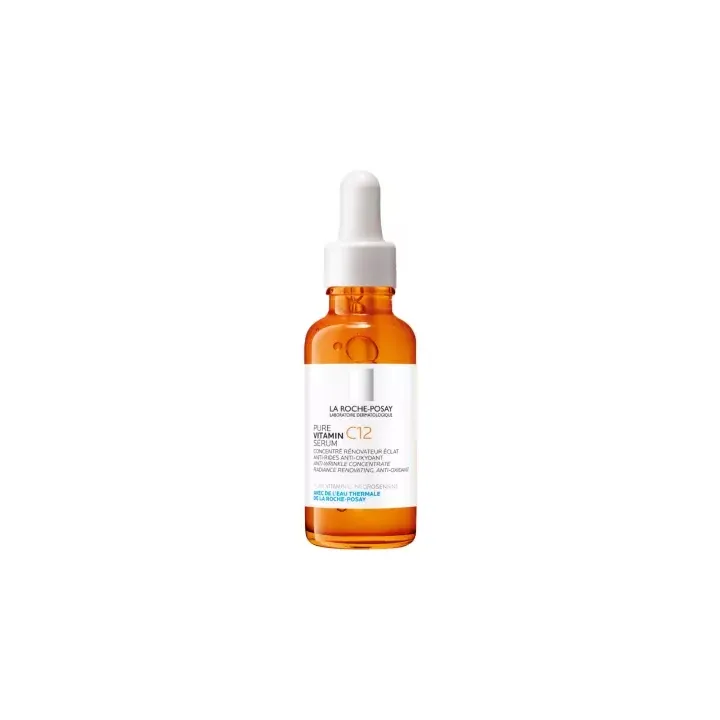 Sérum Rénovateur Éclat Pure Vitamin C12 La Roche-Posay - flacon pipette de 30ml