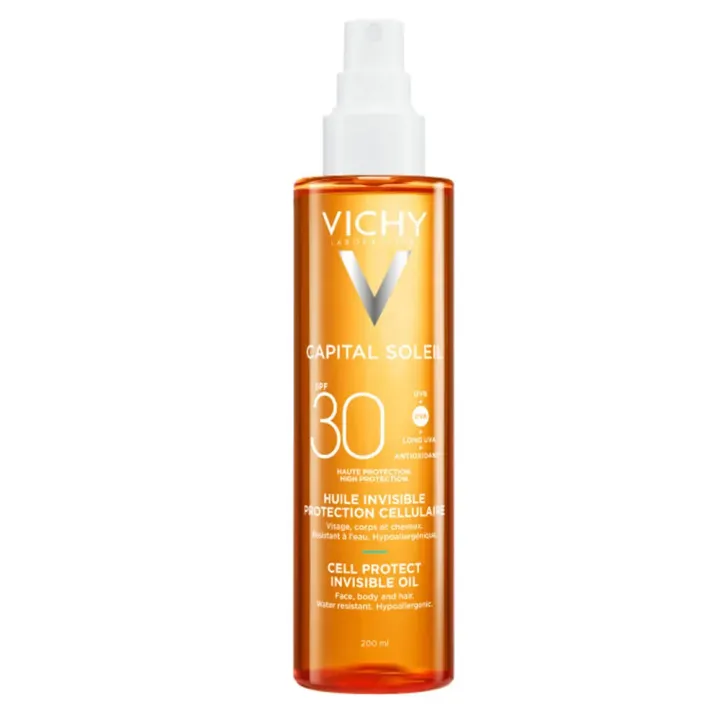 Capital Soleil SPF30 huile invisible protection cellulaire Vichy - spray de 200ml