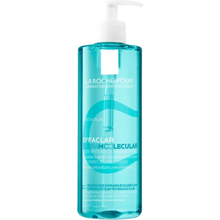 Effaclar SupraMolecular gelée nettoyante sébum et pores La Roche-Posay - flacon-pompe de 400ml