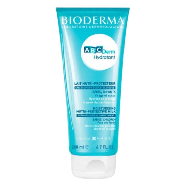 ABCDerm hydratant lait nutri-protecteur bébés enfants Bioderma - tube de 200ml