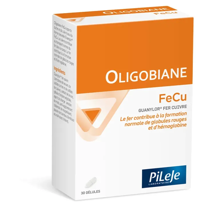 Oligobiane FeCu Pileje - boite de 30 gélules 