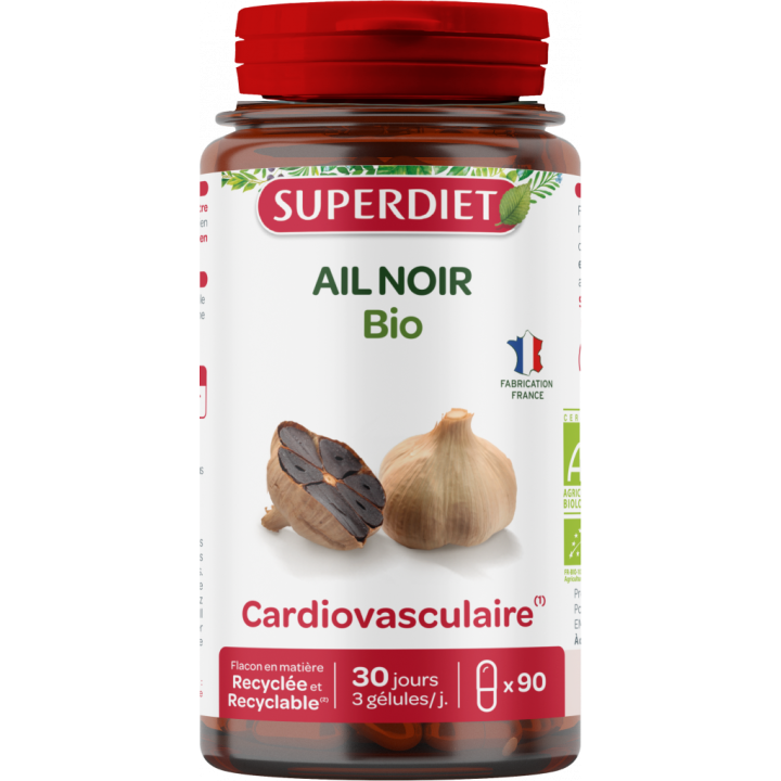 Ail noir bio Cardiovasculaire Super Diet - pot de 90 gélules