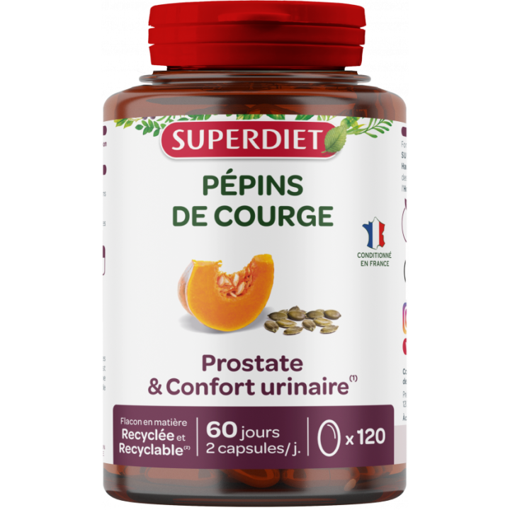 Pépins de courge Super Diet - boite de 120 capsules