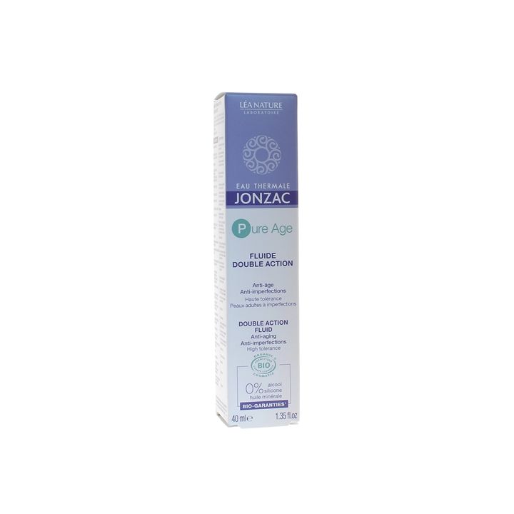 Pure Age Fluide double action anti-âge/anti-imperfections bio Eau thermale Jonzac - tube de 40ml