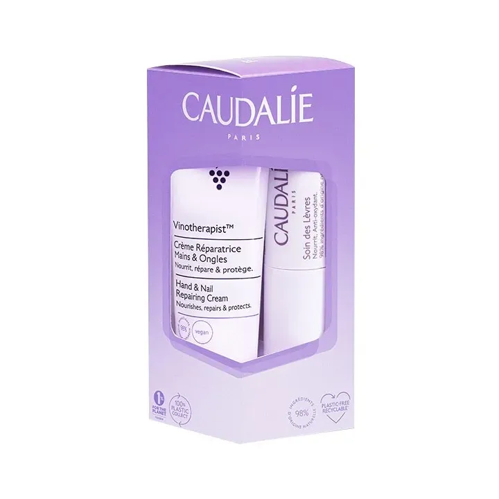 Duo Vinotherapist crème mains et ongles + soin des lèvres Caudalie - lot de 2 produits