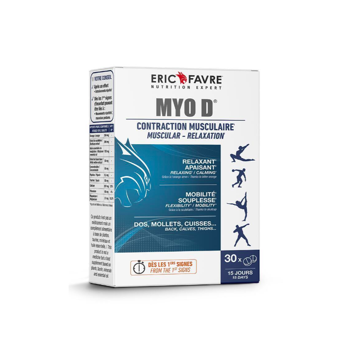 MYO D contraction musculaire Eric Favre - boîte de 30 comprimés