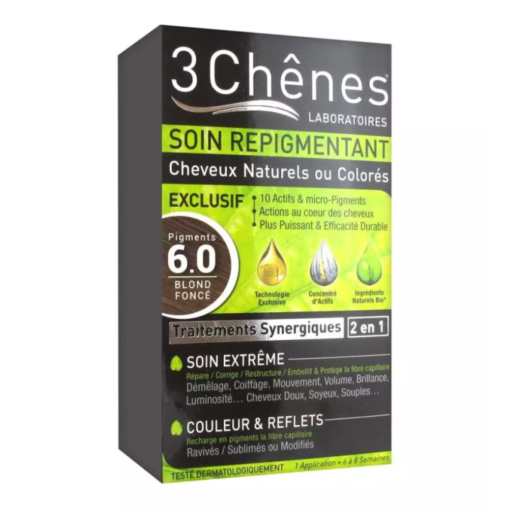 Soin repigmentant blond foncé 6.0 Les 3 Chênes - 4 produits  