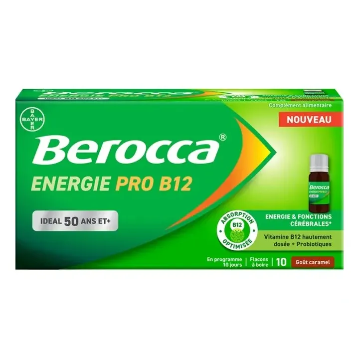 Berocca énergie pro B12 Bayer - boite de 10 flacons 