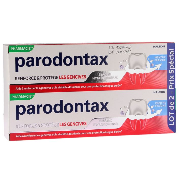 Dentifrice renforce et protège les gencives Parodontax - lot de 2 tubes de 75ml