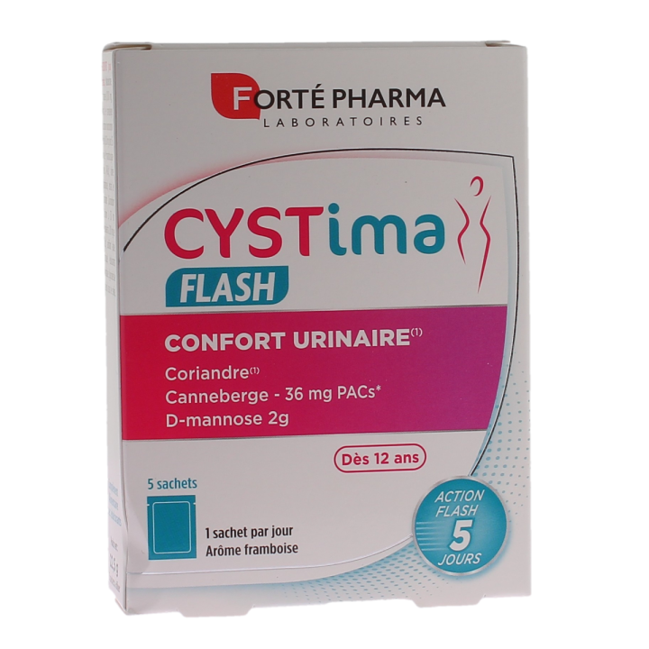 Cystima flash confort urinaire Forté pharma - boite de 5 sachets