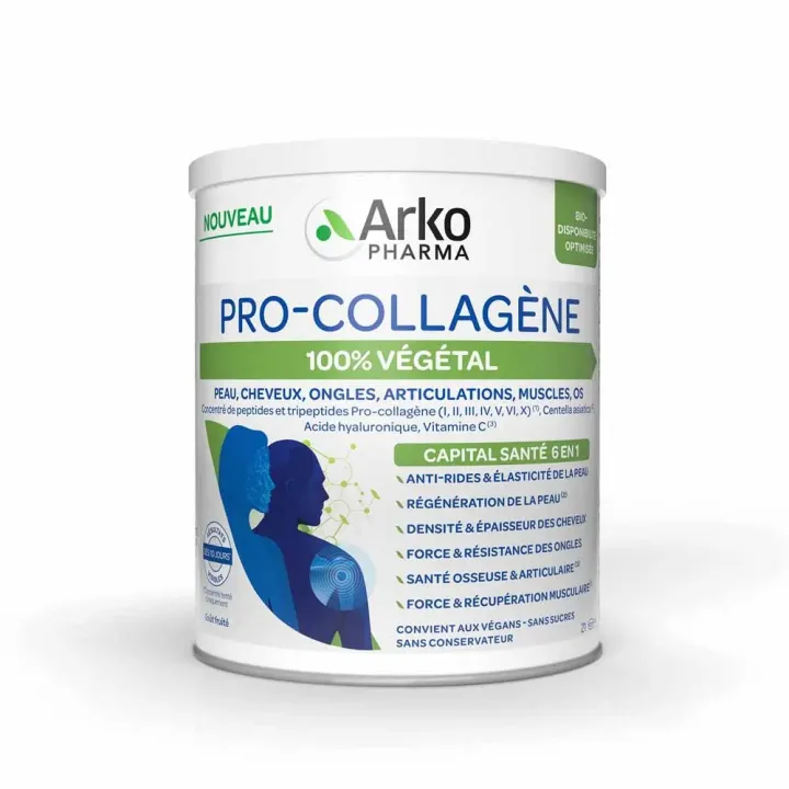 Pro-Collagène 100% végétal capital santé 6en1 Arkopharma - pot de 231g
