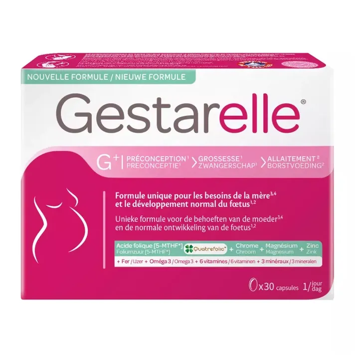 Gestarelle G+ préconception, grossesse & allaitement - boîte de 30 capsules