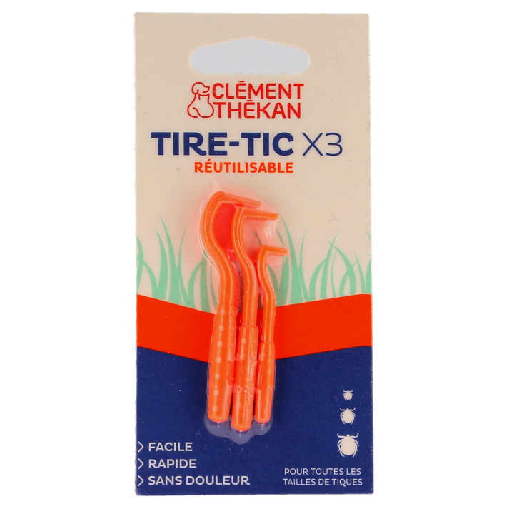 Tire-tic Clément Thékan - lot de 3 tire-tiques réutilisables