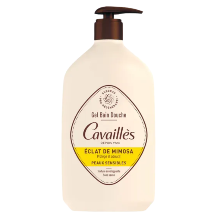 Gel bain douche éclat de mimosa Rogé Cavaillès - flacon pompe de 1L