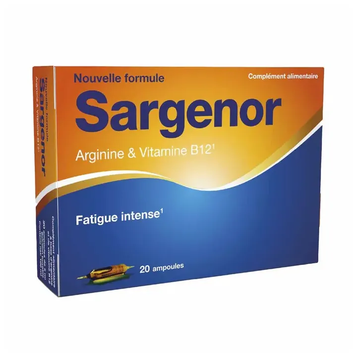 Sargenor Arginine & Vitamine B12 - boîte de 20 ampoules