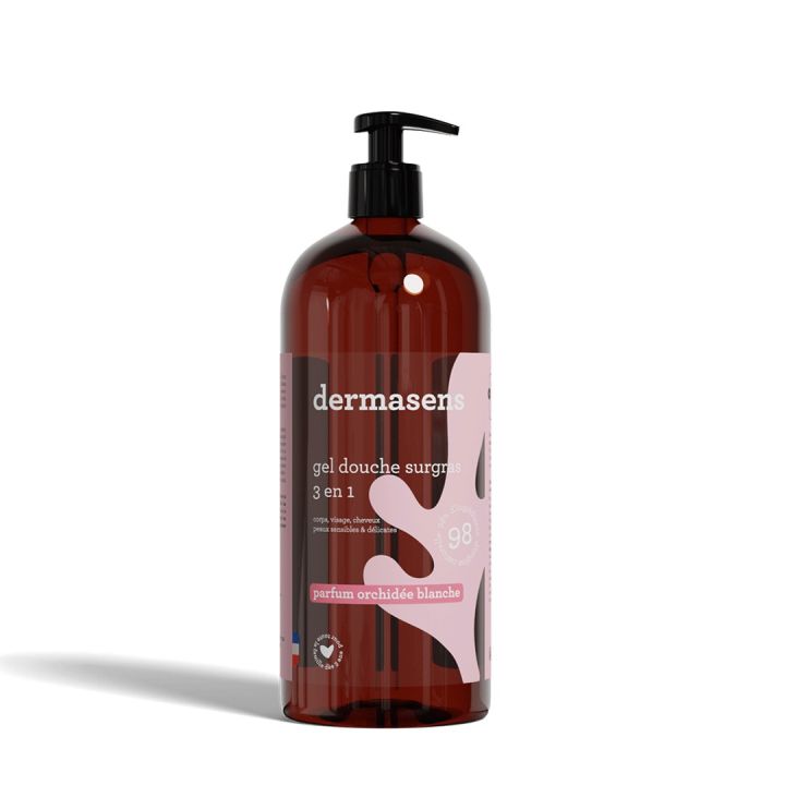 Dermasens gel douche surgras parfumé orchidée blanche Marque Verte - flacon 1L