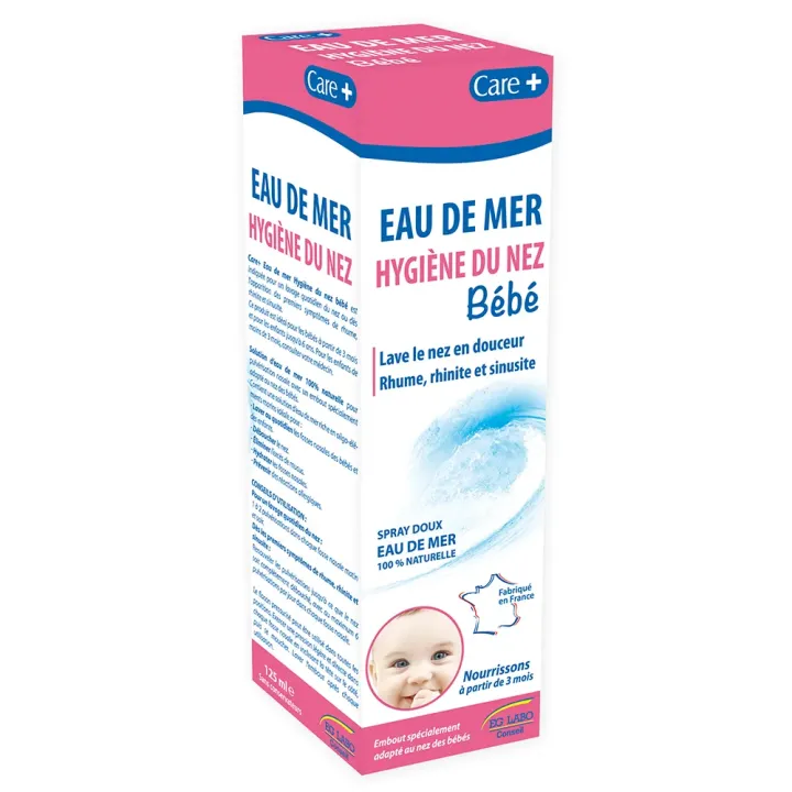 Eau de mer bébé Care+ EG Labo - spray de 125ml 