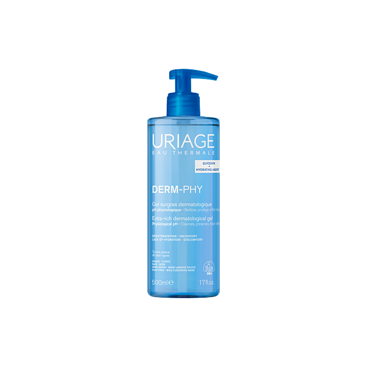 Derm-phy gel surgras dermatologique Uriage - flacon-pompe de 500ml