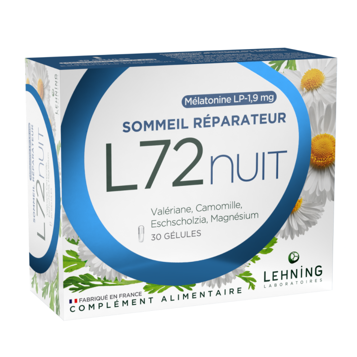 L72nuit sommeil réparateur Lehning - boite de 30 gélules